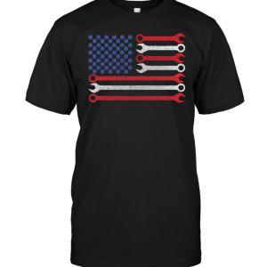 Mechanical Engineering American Flag T-shirt