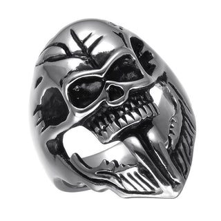 Vintage Heavy Stainless Steel Skull Ring