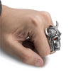 Demon Knight Skull Red Eyes Ring