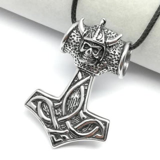 Stainless Steel Skull Hammer Necklace