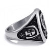 Grim Reaper Skull Stainless Steel Biker Ring