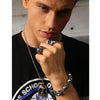 Mens Vintage Gothic Skull Jewelry Set