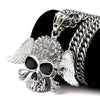 Black Eyes Ghost Wings Skull Head Hip Hop Pendant Necklace