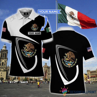 Mexico Pride National Emblem Eagle Personalized Polo Shirt NHD