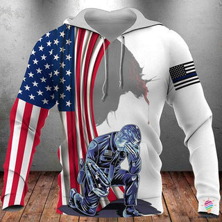 Gifts for Police Officers Police Back The Blue All Over Printed T-Shirt or Hoodie or Sweatshirt