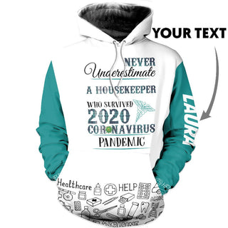 Gifts For Nurses Never Under Underestimate A Nurse Who Survived 2020 Pandemic US Unisex Size Hoodie