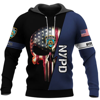 NYPD US Unisex Size Hoodie Zipup Longsleeve T-shirt NYPD Sweatshirt NYPD Pullover nypd hoodie