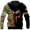Skull Gift Gift For Army Personalized British Army Multicam Skull  Unisex Size Hoodie