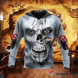 Skull Gift Skull Grey Unisex Hoodie LN