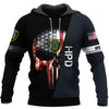 Skull Gift Gift For Army Gifts for Police Officers Law Enforcement Houston Police Skull Unisex US Size Hoodie