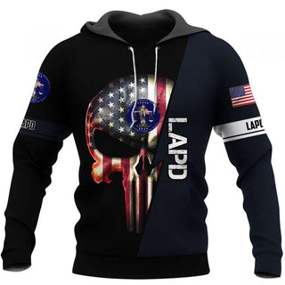 Skull Gift LAPD Skull Law Enforcement US Unisex Size Hoodie