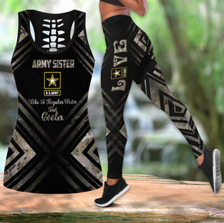 Gift For Army Army Sister Tank Top And Leggings Set