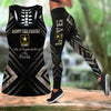 Gift For Army Army Girlfriend Tank Top And Leggings Set