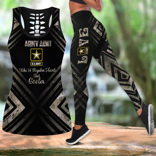 Gift For Army Army Aunt Tank Top And Leggings Set