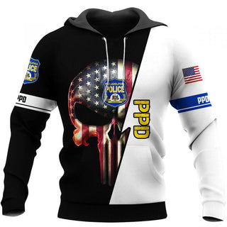 Skull Gift Philadelphia Hoodie PD Skull Law Enforcement US Unisex Size Hoodie