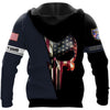 Skull Gift Gift For Army Security Guard Skull US Unisex Size Hoodie