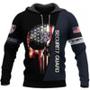 Skull Gift Gift For Army Security Guard Skull US Unisex Size Hoodie