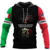 American Grown With Mexican Roots Mexican American US Unisex Size Hoodies