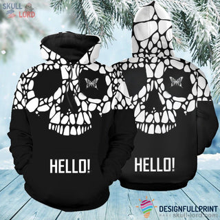 Skull Gift Say Hello With Skull Unisex Hoodie LN