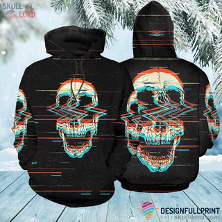 Skull Gift Skull Digital Aesthetic Unisex Hoodie LN
