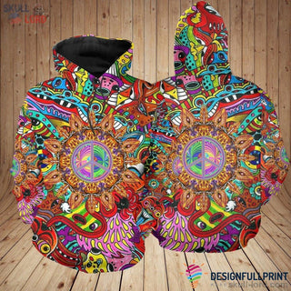 Gift For Hippie Hippie Trippy Aesthetic Unisex Hoodie LN