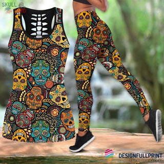 Skull Gift Colorful Skullcandy Tank Top Legging Set LN