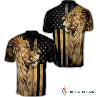 America One Nation Under God The Lion King Polo Shirt NHD