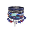 Vintage Multi-Layer Leather Skull Bracelets