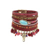 Vintage Multi-Layer Leather Skull Bracelets