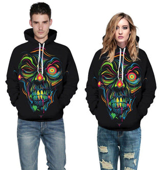 Black Tattoo 3D Skull Hoodies
