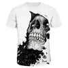 3D Skull O neck White T shirts - designfullprint