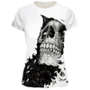 3D Skull O neck White T shirts - designfullprint