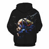 3D Skull Printed Women Hoodie - designfullprint
