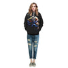 3D Skull Printed Women Hoodie - designfullprint