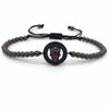 Beads Braided Skull Cubic Zirconia Macram Fashion Bracelet