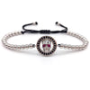 Beads Braided Skull Cubic Zirconia Macram Fashion Bracelet