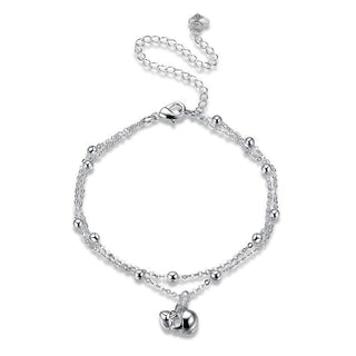 Skull Pendant Silver Plated Anklets - designfullprint