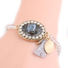 Crystal Alloy Multi-Color Skull Charm Bracelets