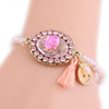 Crystal Alloy Multi-Color Skull Charm Bracelets
