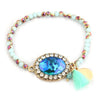 Crystal Alloy Multi-Color Skull Charm Bracelets
