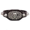 Cuff Rope Wide Leather Skull Bracelets