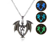 Antique Bronze Devil Luminous Skull Necklaces