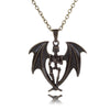 Antique Bronze Devil Luminous Skull Necklaces
