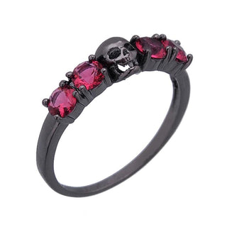 Crystal Cubic Zircon Fashionable Skull Rings