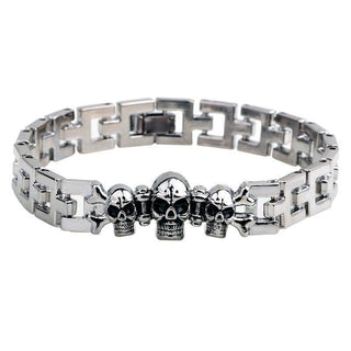 Titanium Steel Skulls Bracelet - designfullprint