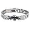 Titanium Steel Skulls Bracelet - designfullprint