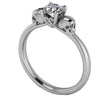 Crystal Double Skull Natural Engagement Rings