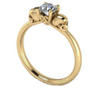 Crystal Double Skull Natural Engagement Rings