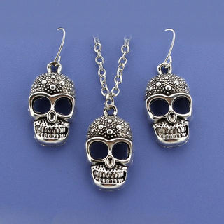 Vintage Silver Tone Skull Jewelry