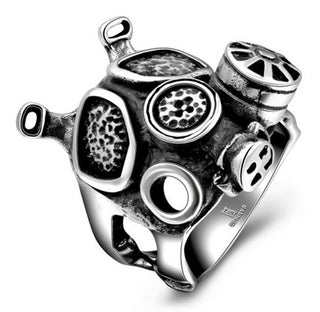 Steampunk Steam Engine Biker Ring - designfullprint